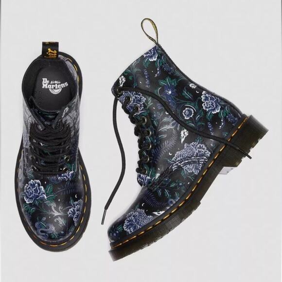 Dr. Martens 1460 PASCAL WOMEN'S MYSTIC FLORAL LACE UP BOOTS - Picture 1 of 16